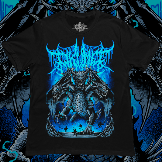 Polera Manga Corta - Blue Inferno - Dragon Blanco de Ojos Azules
